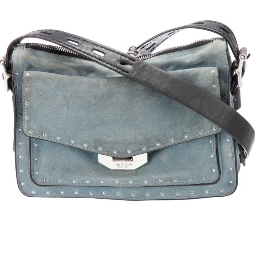Rag & Bone Crossbody Bag in Blue Suede